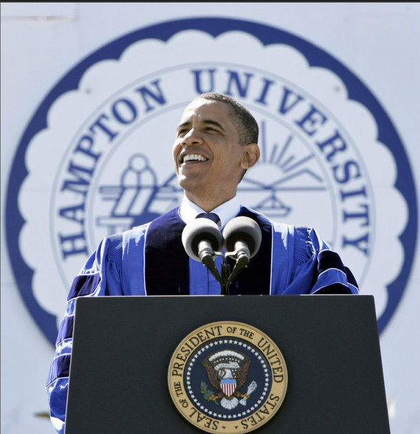 Obama Speaks At Hampton University Graduation 2010