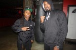Artist “Jaquise” in the Boxing Rink with Yahya McClain??