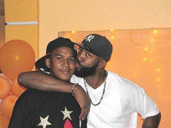 Trayvon Martin with his father Tracy Martin in an undated photo