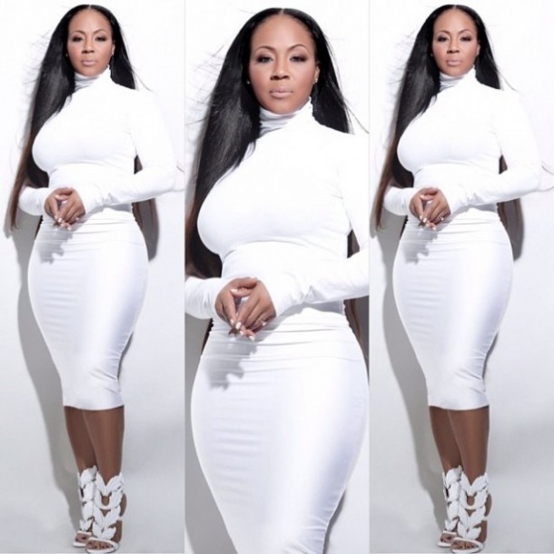 Erica Campbell White Dress