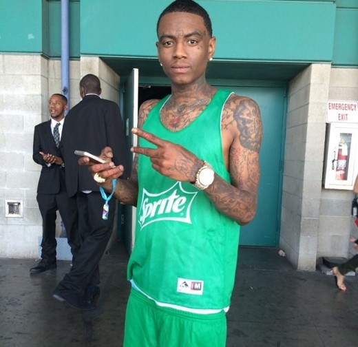 The homie Soulja Boy posing after hooping at the BETXCelebBball
