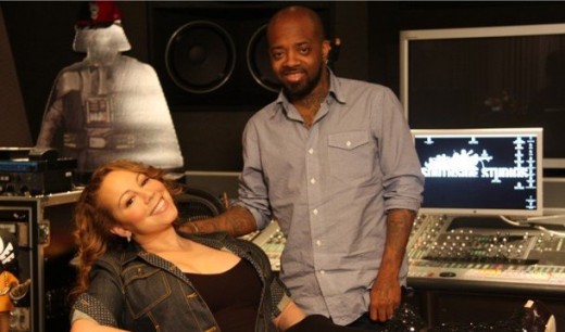 Mariah-Carey-Jermaine-Dupri-In-Studio