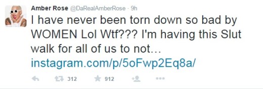 Amber Rose Slut Walk Tweet