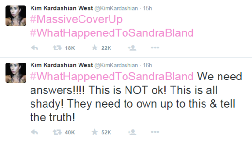 Kim Kardashian ASandra Bland Tweet