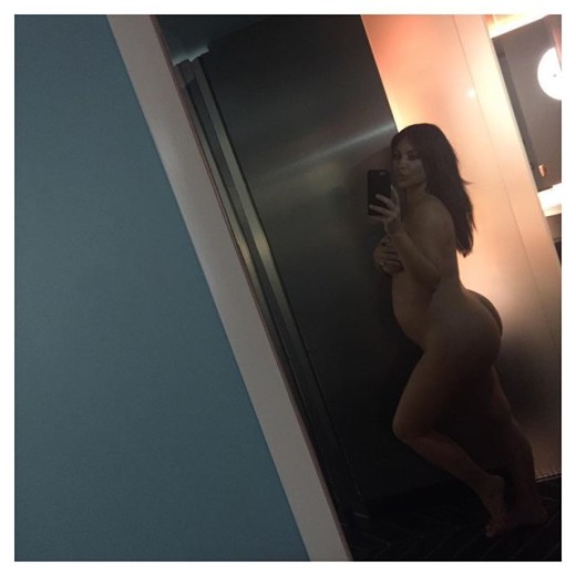 Kim Kardashian Naked Pregnant Instagram Photo