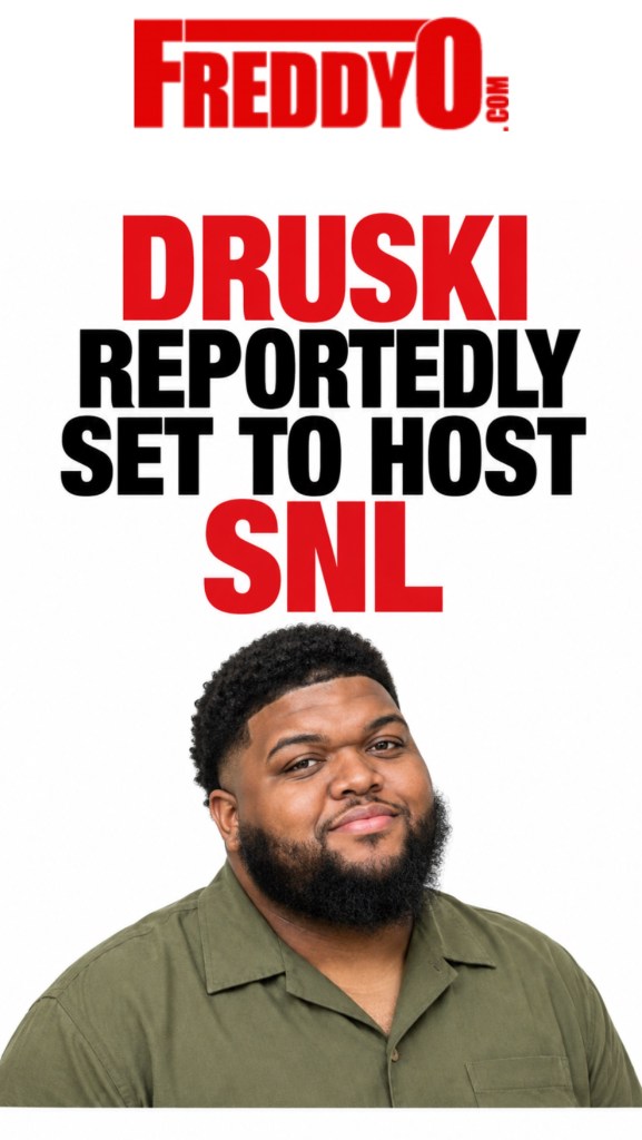 Druski reportedly set to host SNL — FreddyO.com graphic