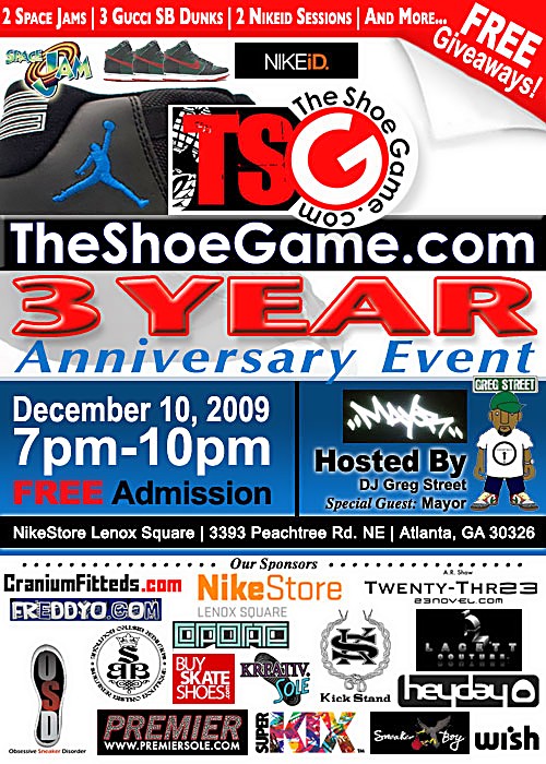 TheShoeGame 3 Year Anniversary Event December 10th At Nike Store Lenox